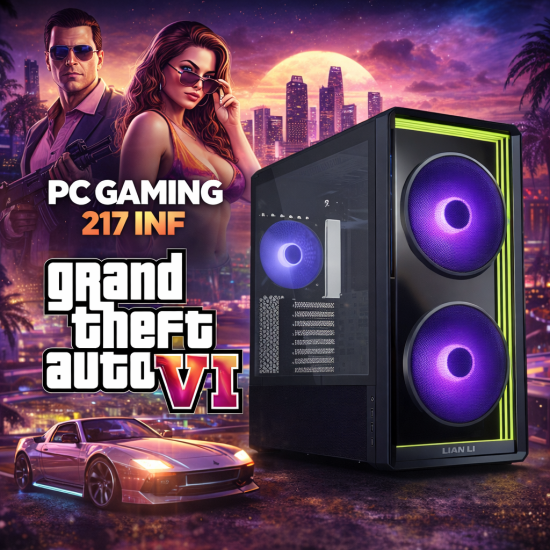 Komputer do gier 217 INF AMD PRO Ryzen 7 7700 32GB DDR5 RTX 5070 1TB 750W W11Pro czarny